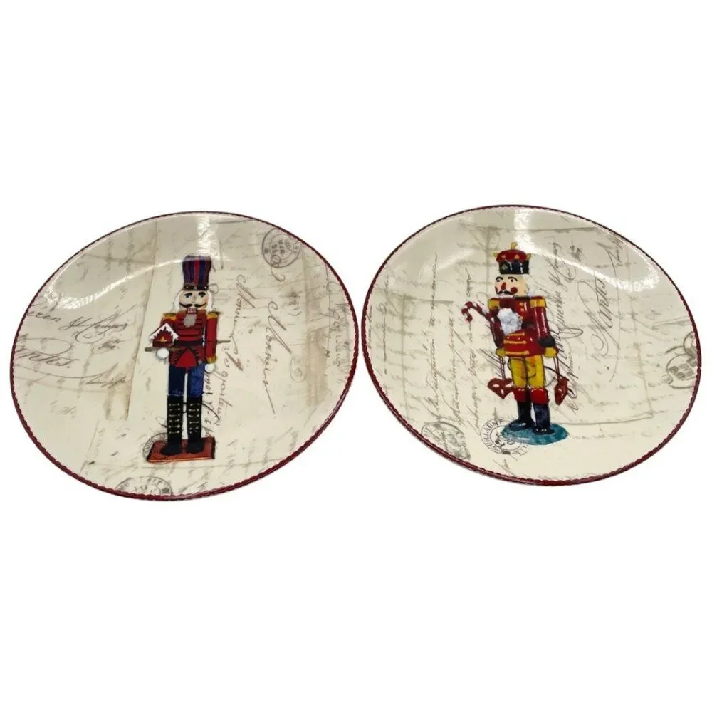 2 Williams Sonoma Nutcracker Salad Plate 8 1/2